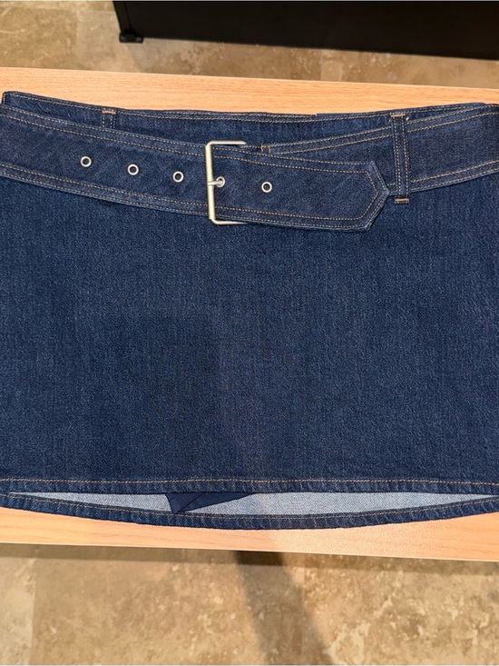 Abercrombie & Fitch Dresses & Skirts - Abercrombie & Fitch Dark Blue Denim Mini Skirt with Belt